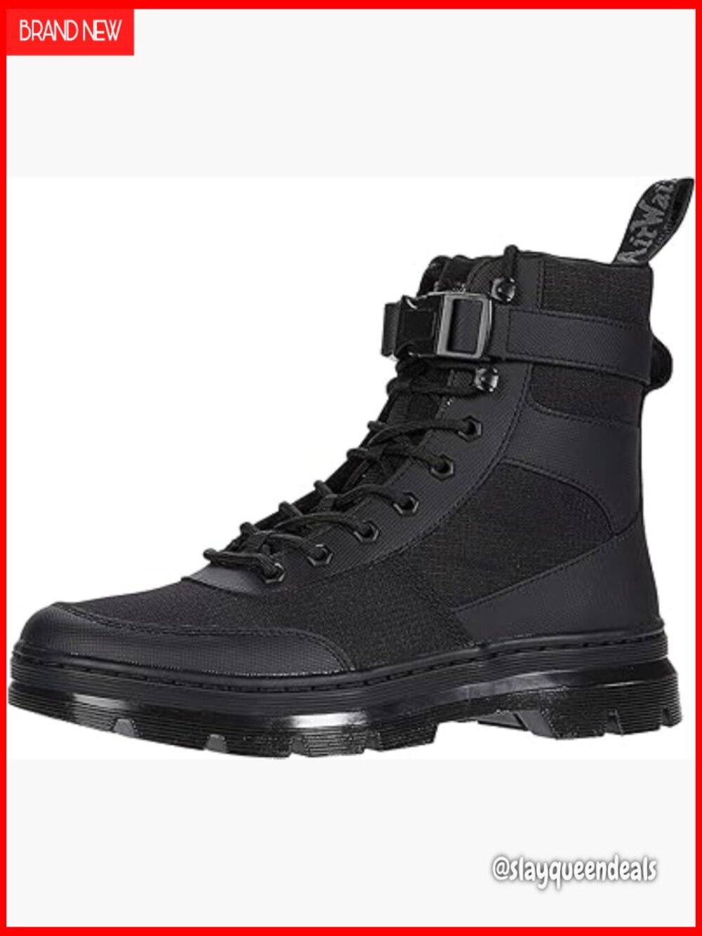 Unisex Lace-Up Ankle Boots Synthetic Leather Work Boots Block Heel